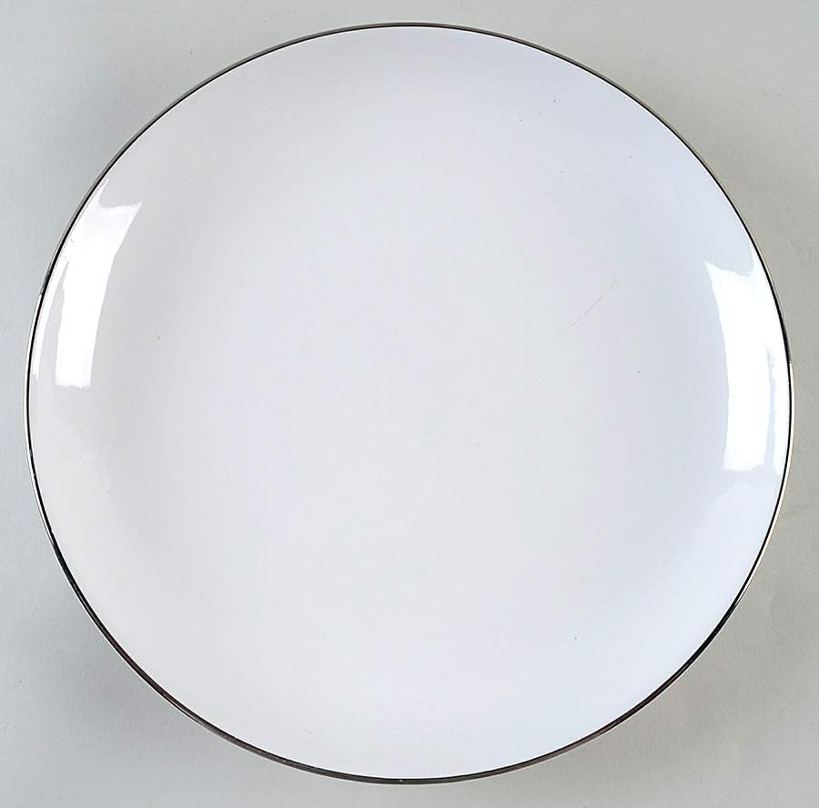 Platinum Rim Dinner Plate by Pier 1-1