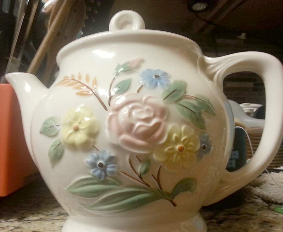 Rose and Wheat Teapot & Lid by Porcelier-1