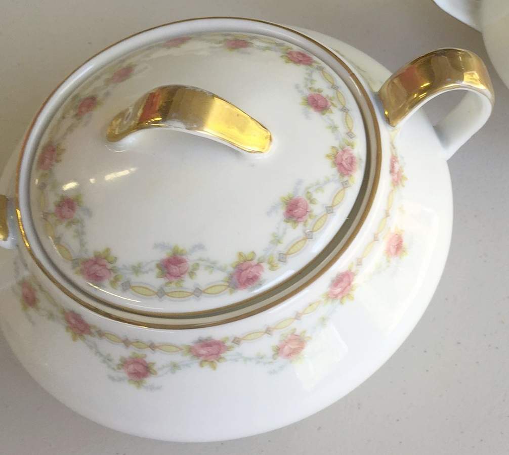 1287 Sugar Bowl & Lid by Porcelain Union-1