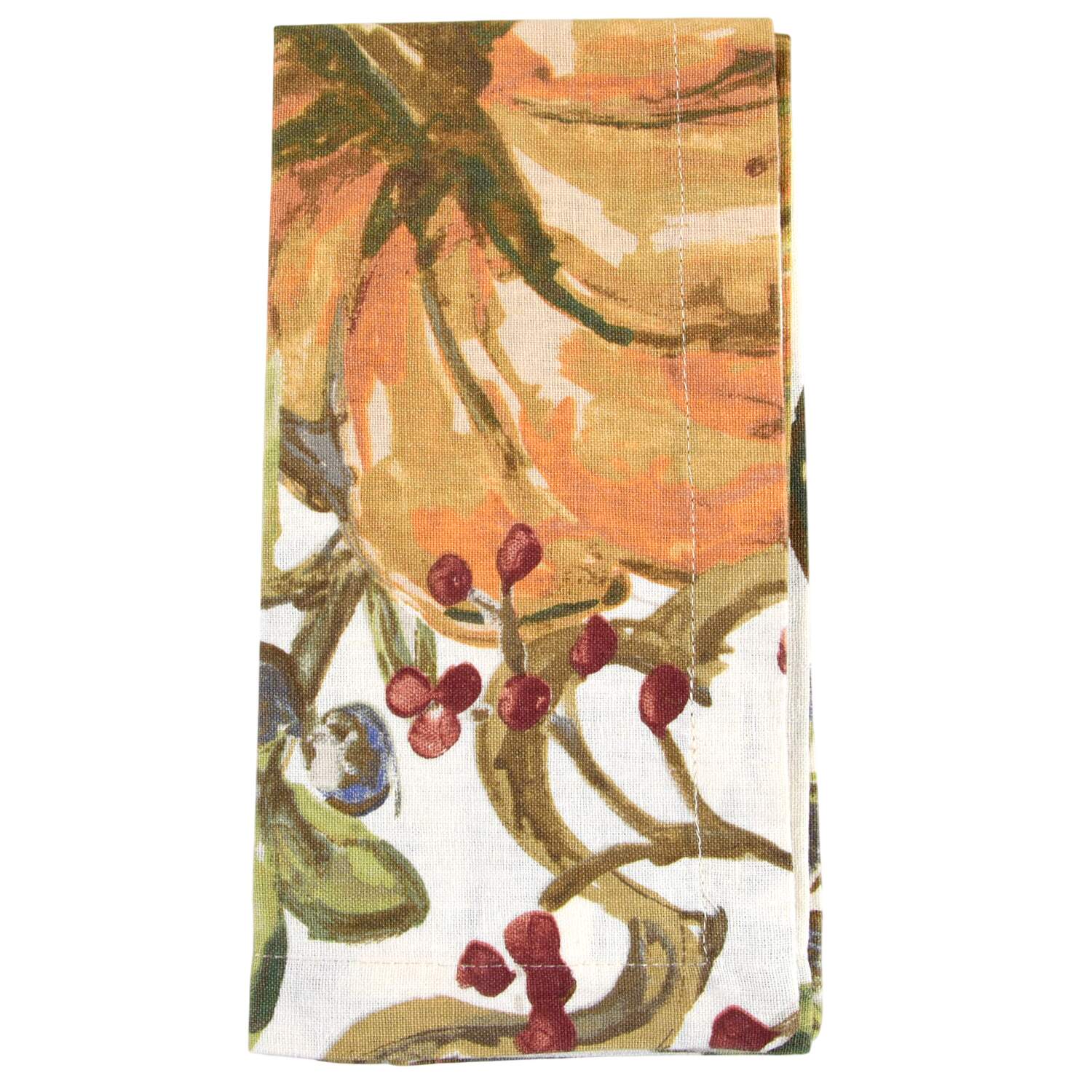 Watercolor Pumpkin Cloth Napkin by Pottery Barn China-1