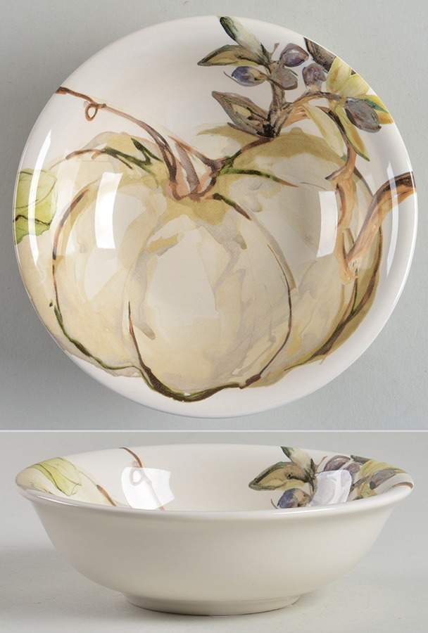 Watercolor Pumpkin Tidbit Bowl by Pottery Barn China-1
