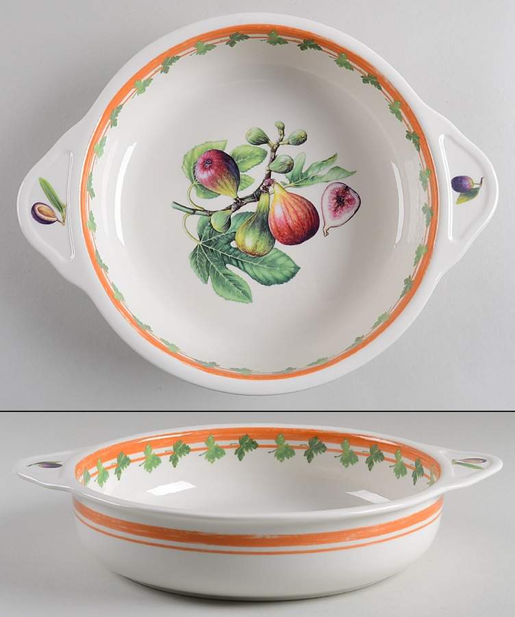 Alfresco Pomona 12" Round Handled Baker by Portmeirion-1