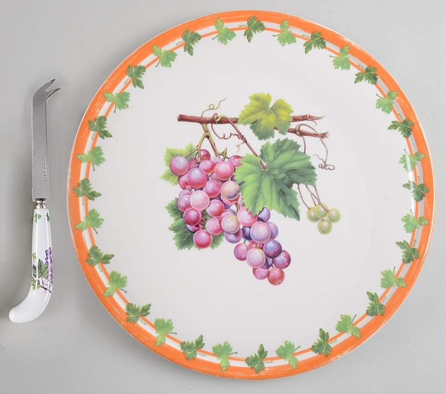 Alfresco Pomona Cheese Plate & Knife Set by Portmeirion-1