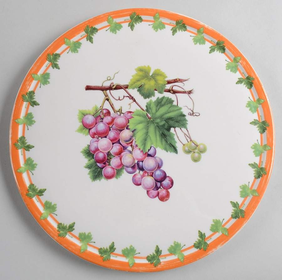 Alfresco Pomona Flat Cake Plate/Cheese Plate by Portmeirion-1