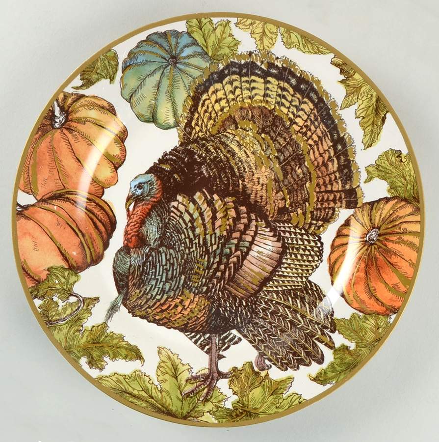 Heritage Turkey Dinner Plate by Pottery Barn China-1