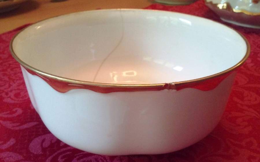 Blenheim Cranberry Bowl by Peerless (Bavaria)-1