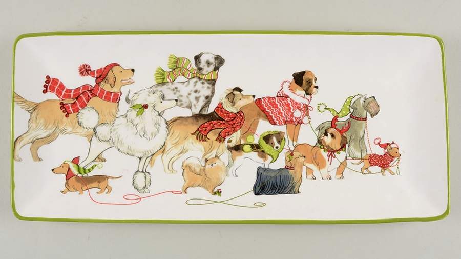 Park Avenue Puppies Rectangular Treat Tray by Pier 1-1