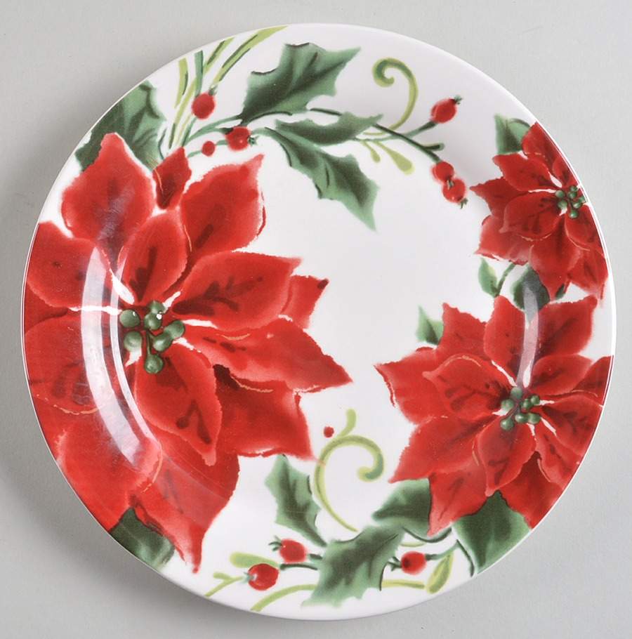 Classic Poinsettia Salad Plate by Pier 1-1