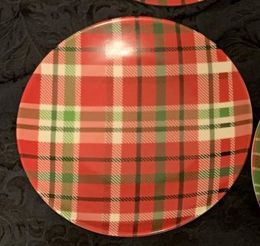 Holiday Plaid Appetizer Plate by Pier 1-1