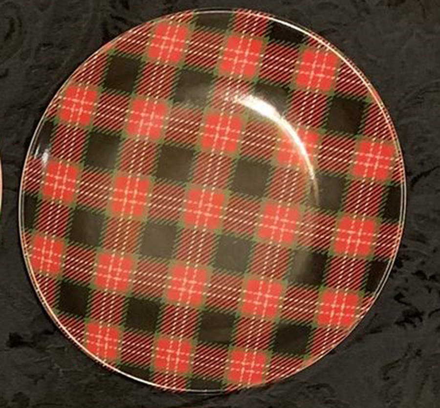 Holiday Plaid Appetizer Plate by Pier 1-1