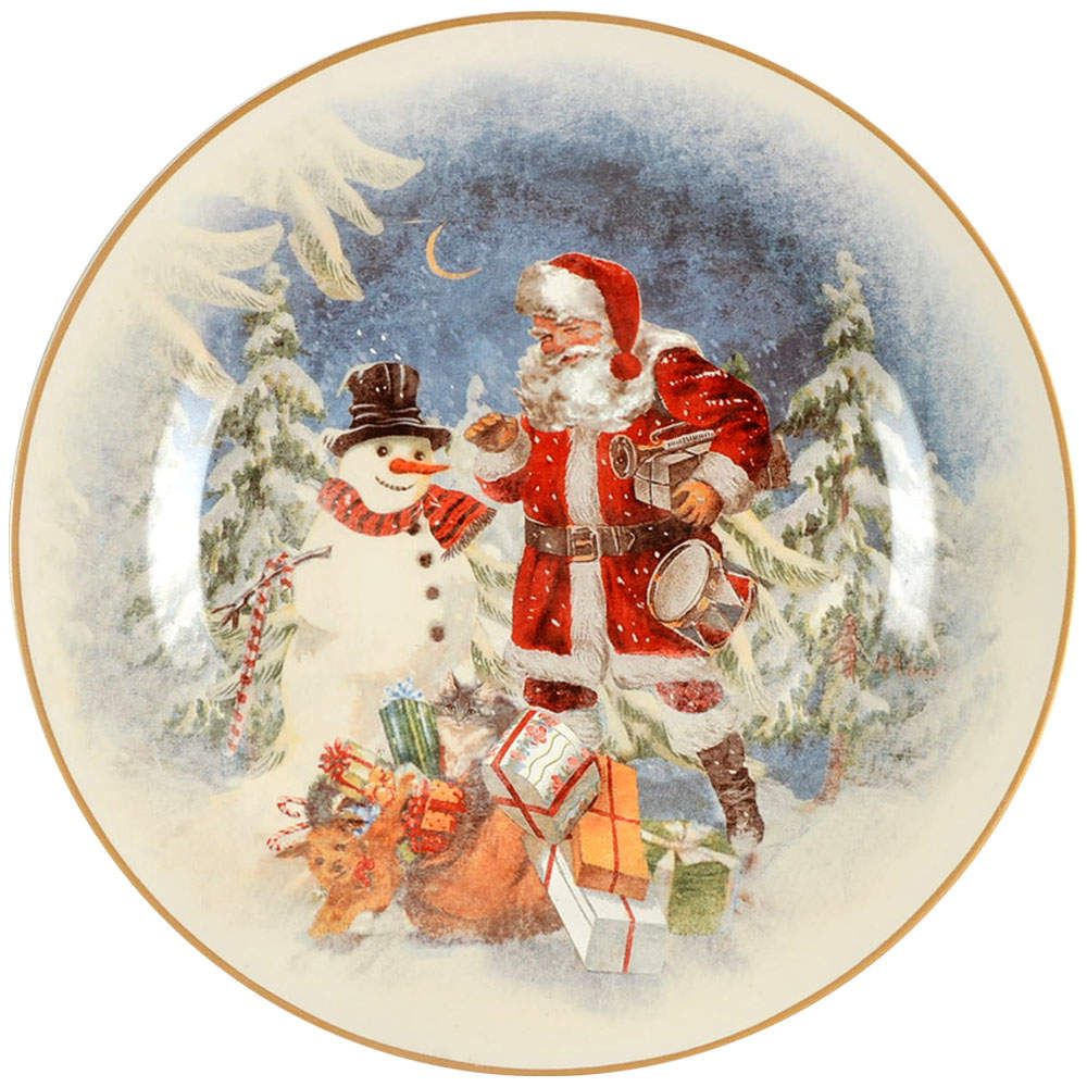 Nostalgic Santa (Nostalgic Christmas) Dinner Plate by Pottery Barn China-1