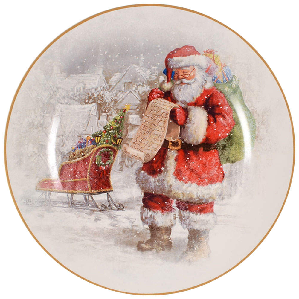 Nostalgic Santa (Nostalgic Christmas) Dinner Plate by Pottery Barn China-1