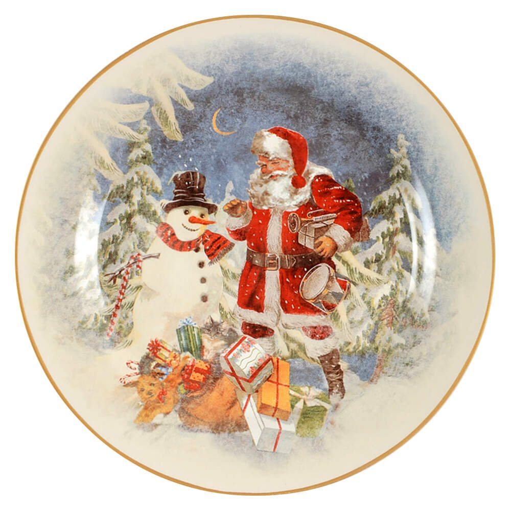 Nostalgic Santa (Nostalgic Christmas) Salad Plate by Pottery Barn China-1