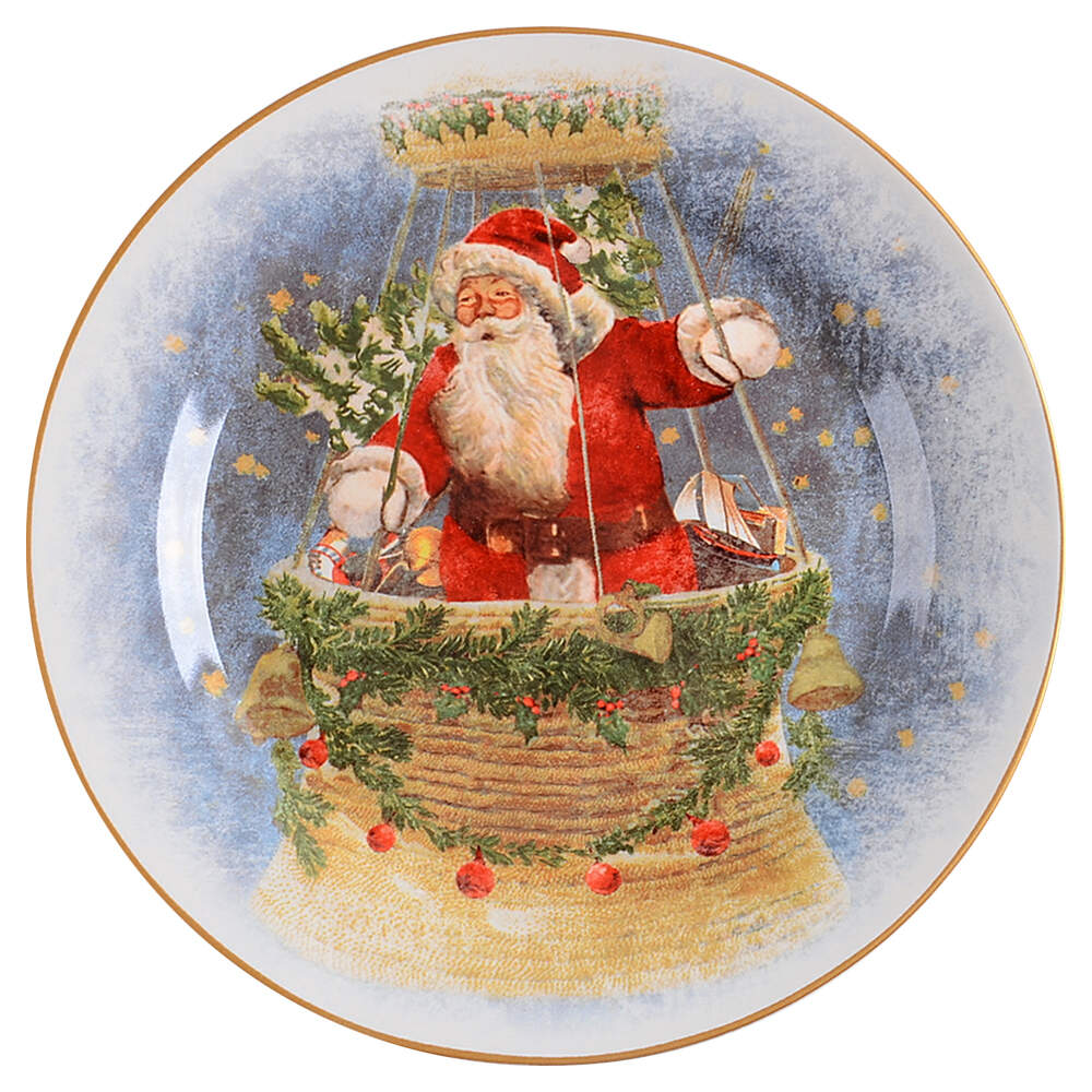 Nostalgic Santa (Nostalgic Christmas) Salad Plate by Pottery Barn China-1