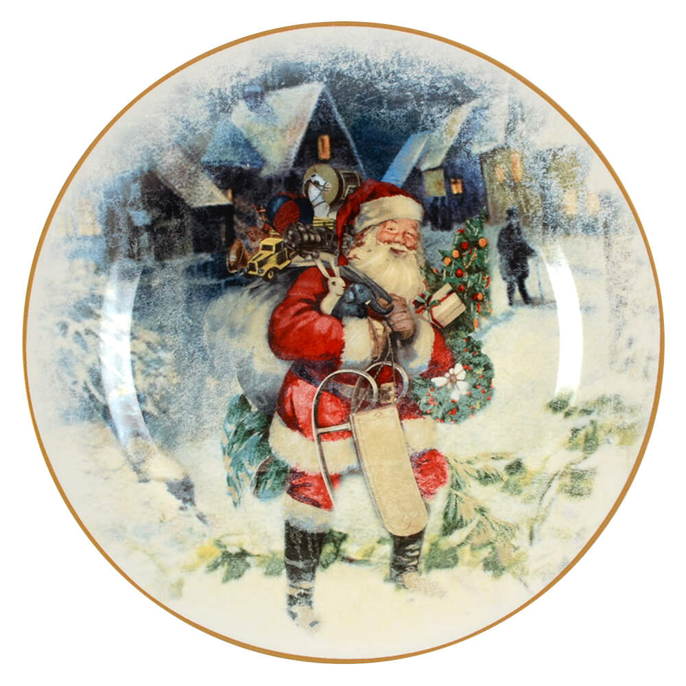 Nostalgic Santa (Nostalgic Christmas) Salad Plate by Pottery Barn China-1