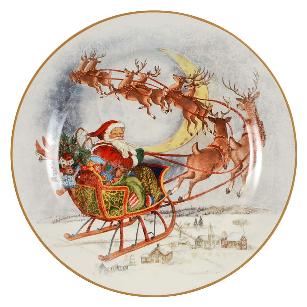 Nostalgic Santa (Nostalgic Christmas) Salad Plate by Pottery Barn China-1