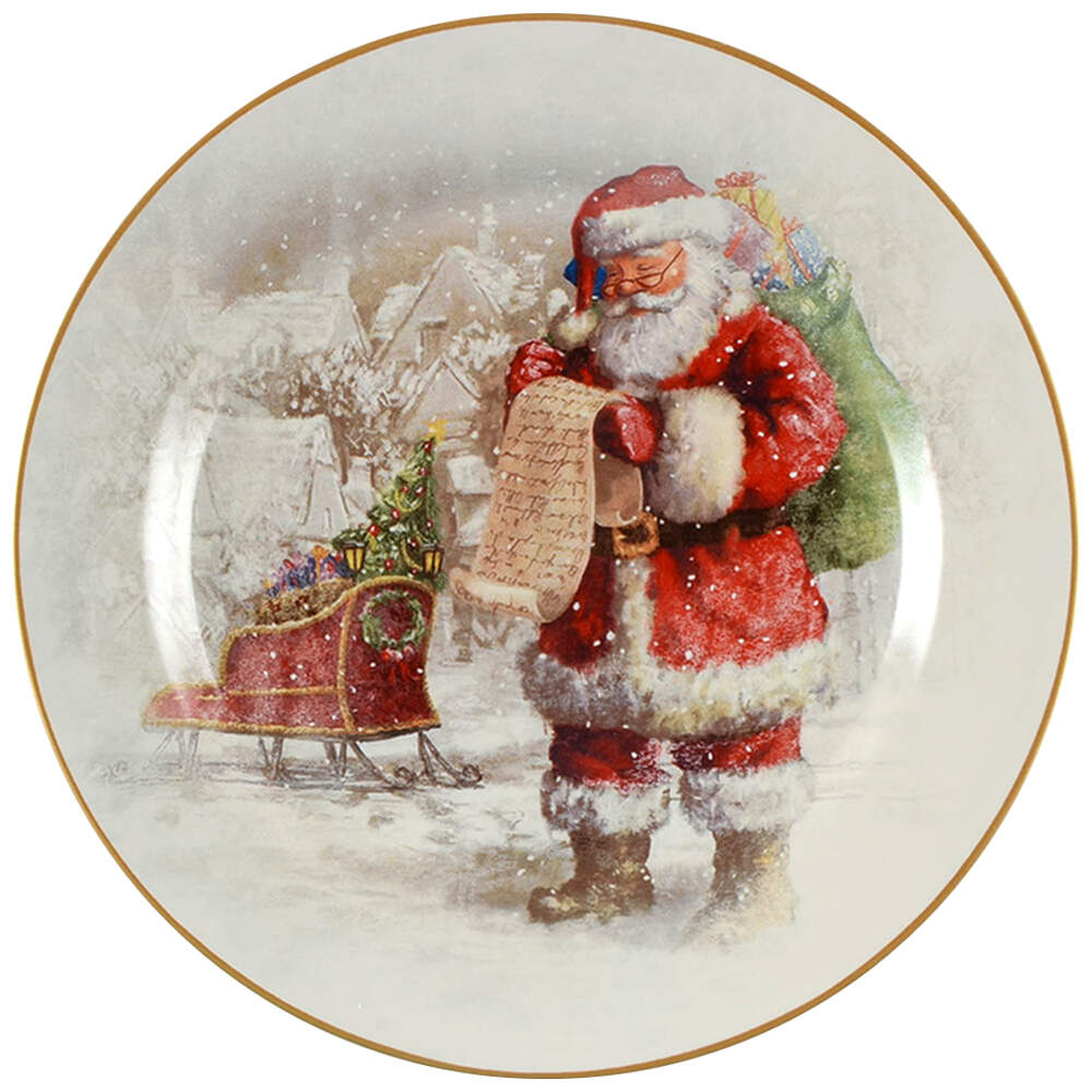 Nostalgic Santa (Nostalgic Christmas) Salad Plate by Pottery Barn China-1