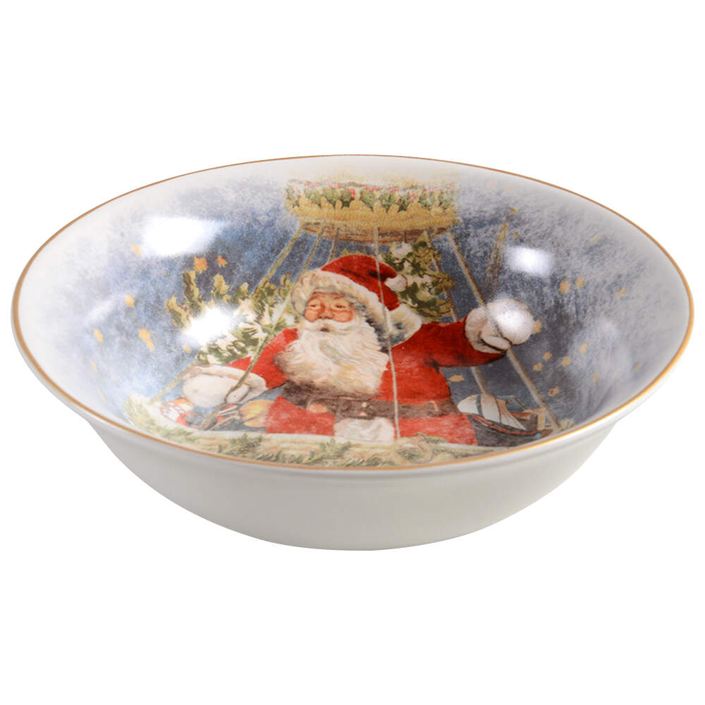Nostalgic Santa (Nostalgic Christmas) Soup/Cereal Bowl by Pottery Barn China-1