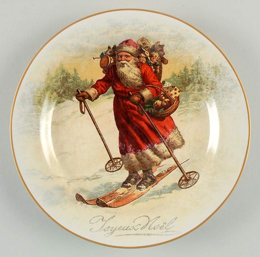 Nostalgic Santa (Nostalgic Christmas) Salad Plate by Pottery Barn China-1