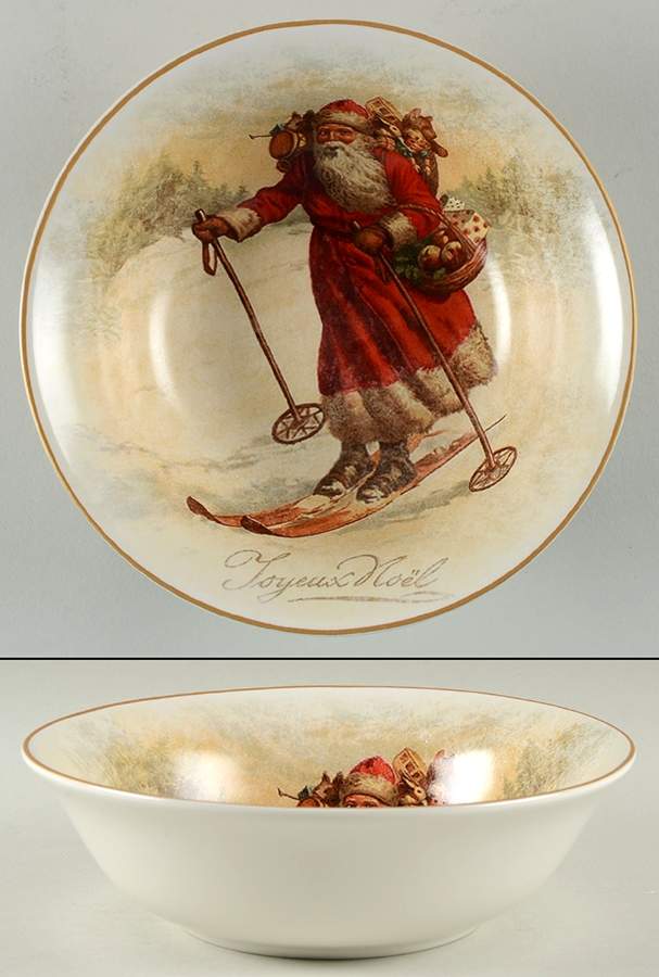 Nostalgic Santa (Nostalgic Christmas) Soup/Cereal Bowl by Pottery Barn China-1