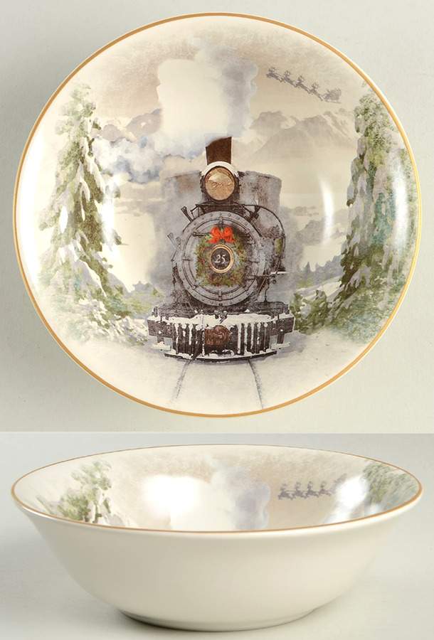 Nostalgic Santa (Nostalgic Christmas) Soup/Cereal Bowl by Pottery Barn China-1