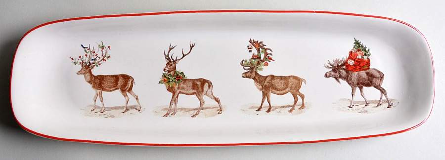 Silly Stag 19" Oval Serving Platter by Pottery Barn China-1
