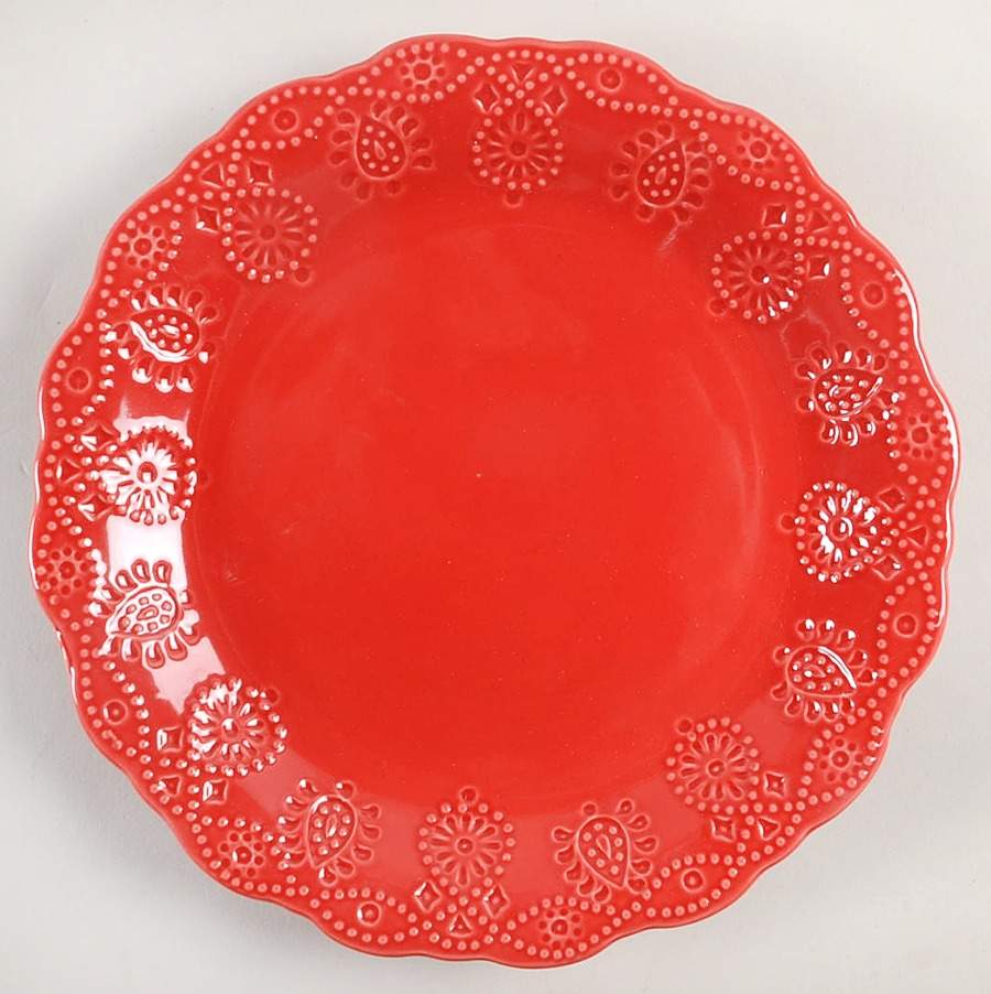 Cowgirl Lace Red Salad Plate by Pioneer Woman-1