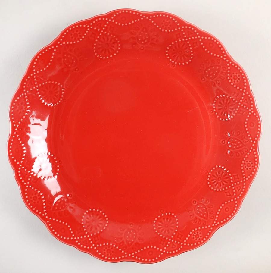 Cowgirl Lace Red Dinner Plate by Pioneer Woman-1