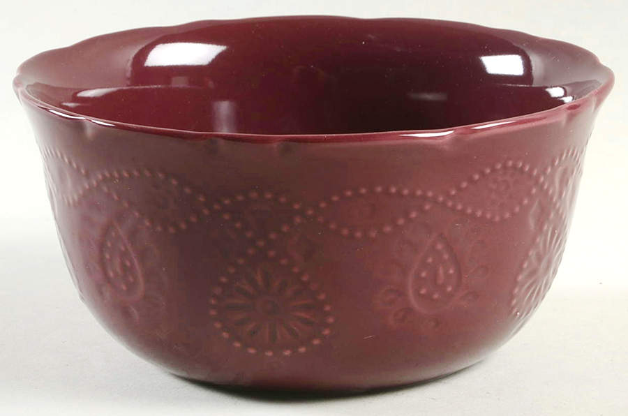 Cowgirl Lace Plum Soup/Cereal Bowl by Pioneer Woman-1