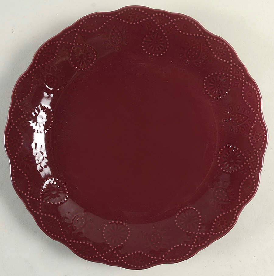 Cowgirl Lace Plum Dinner Plate by Pioneer Woman-1