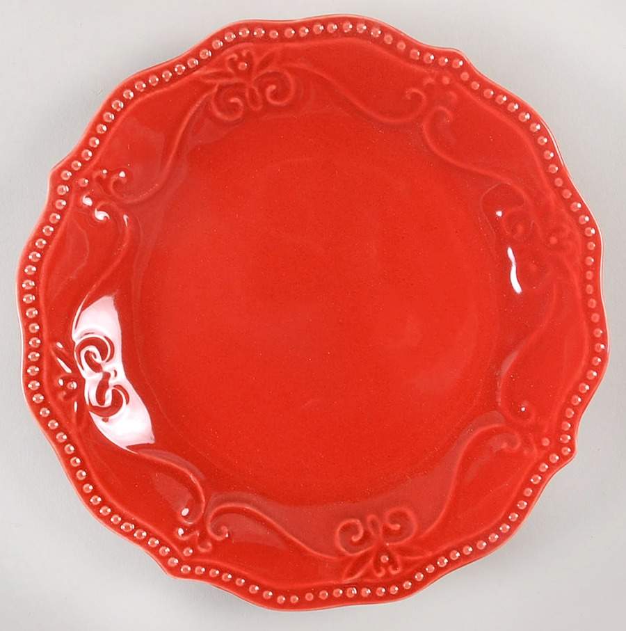 Paige Red Salad Plate by Pioneer Woman-1
