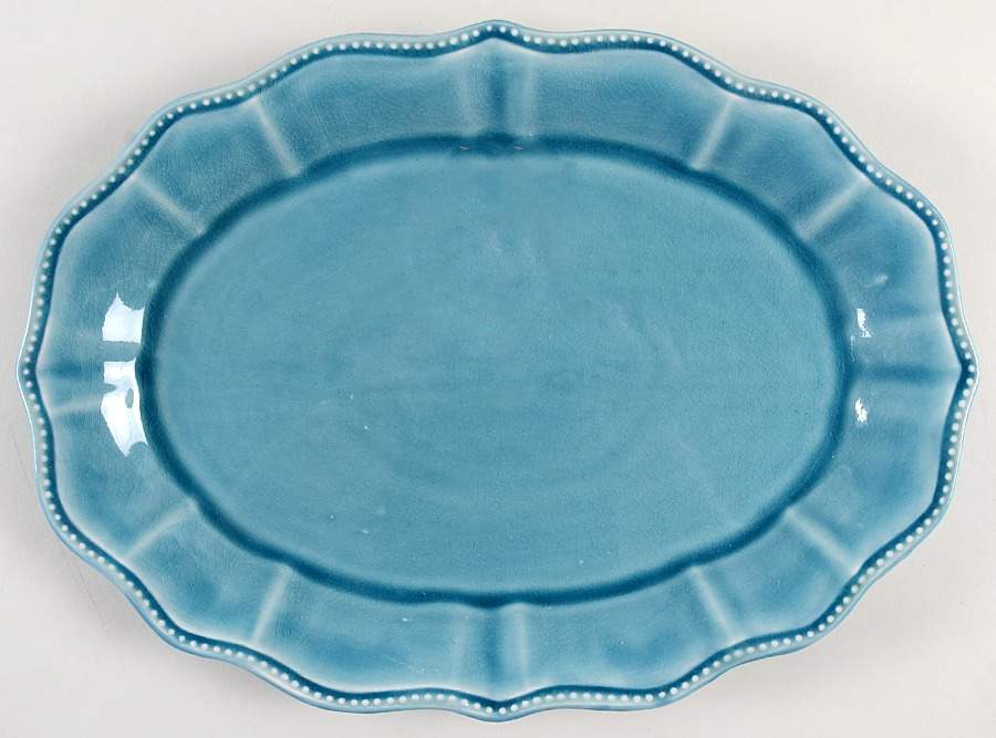 Paige Denim Blue 14" Oval Serving Platter by Pioneer Woman-1