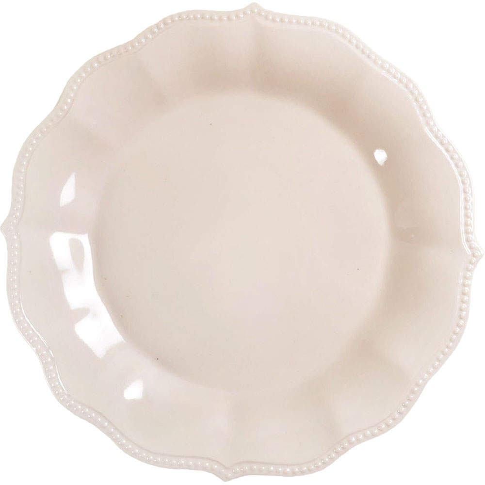 Paige-Linen White Dinner Plate by Pioneer Woman-1