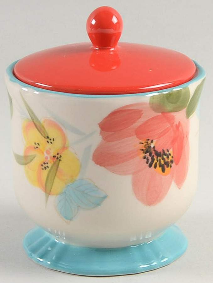 Vintage Bloom Sugar Bowl & Lid by Pioneer Woman-1
