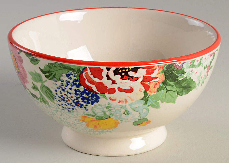 Country Garden Footed Soup/Cereal Bowl by Pioneer Woman-1