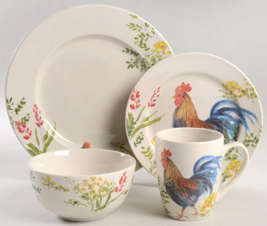 Garden Rooster 4 Piece Place Setting by Paula Deen-1