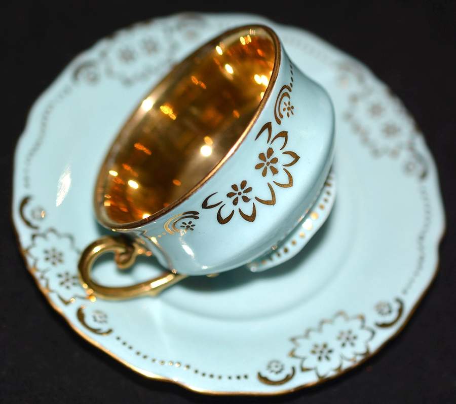 PIR234 Footed Cup & Saucer Set by Pirkenhammer-1