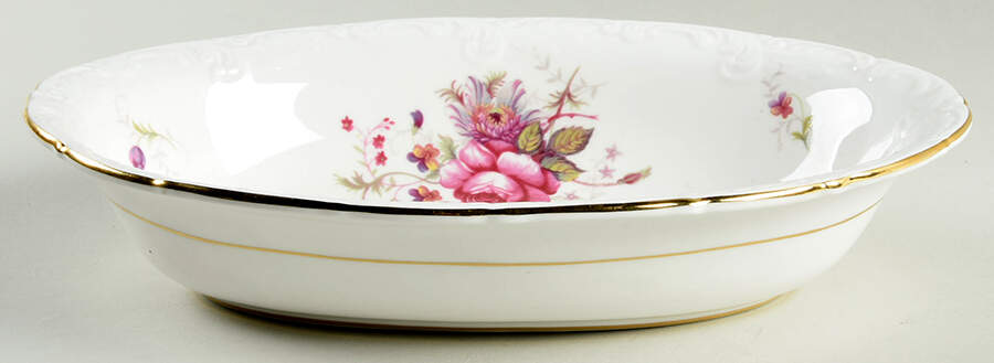 Rosealee (Gold Trim) 9" Oval Vegetable Bowl by Paragon-1