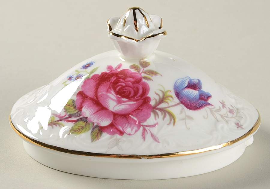 Rosealee (Gold Trim) Lid for Teapot by Paragon-1