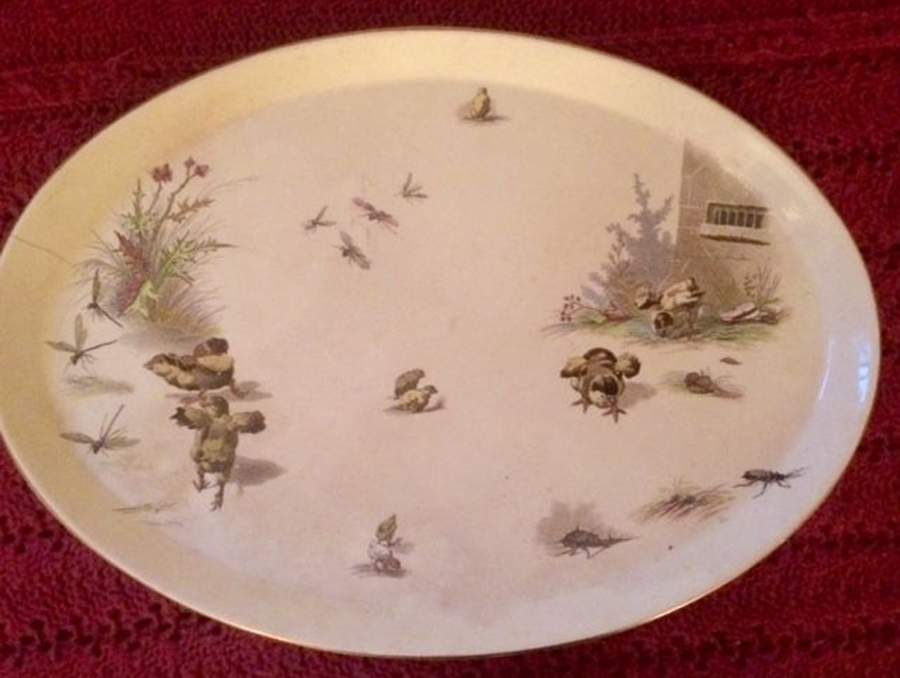 Ducklings 17" Oval Serving Platter by Powell, Bishop & Stonier-1