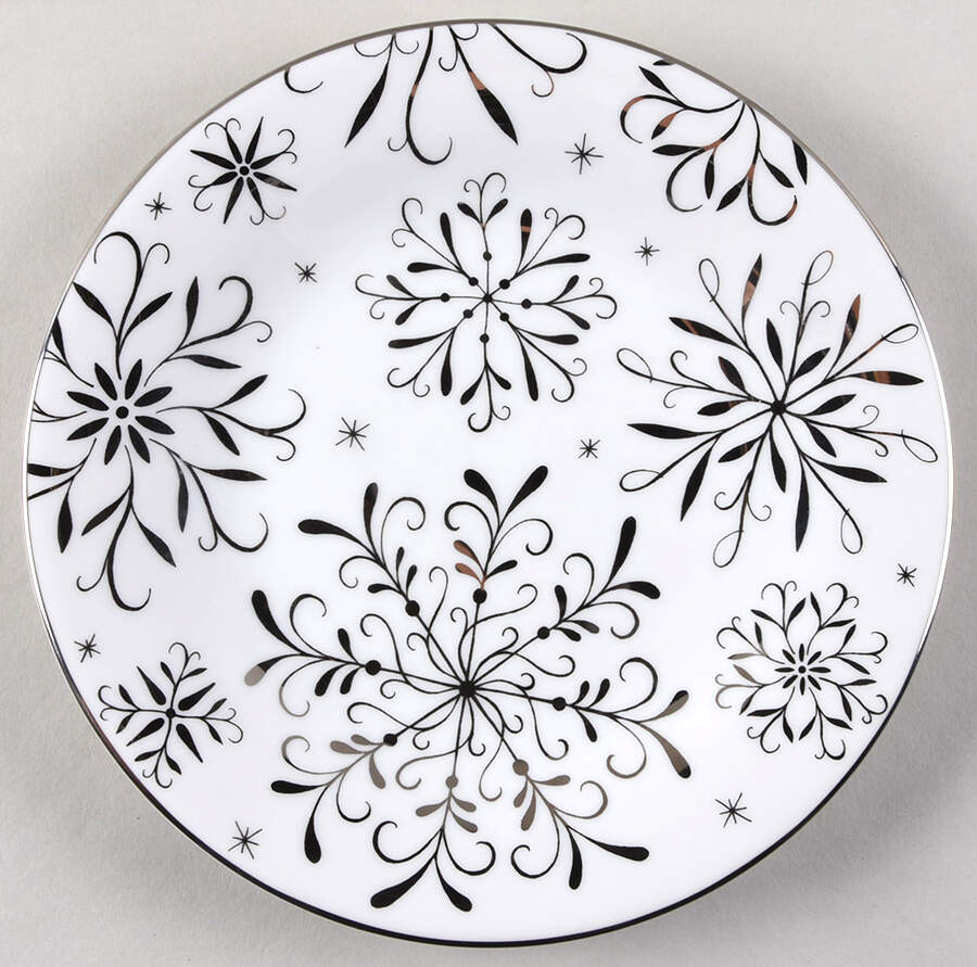 Snowflakes Salad Plate by Pottery Barn China-1