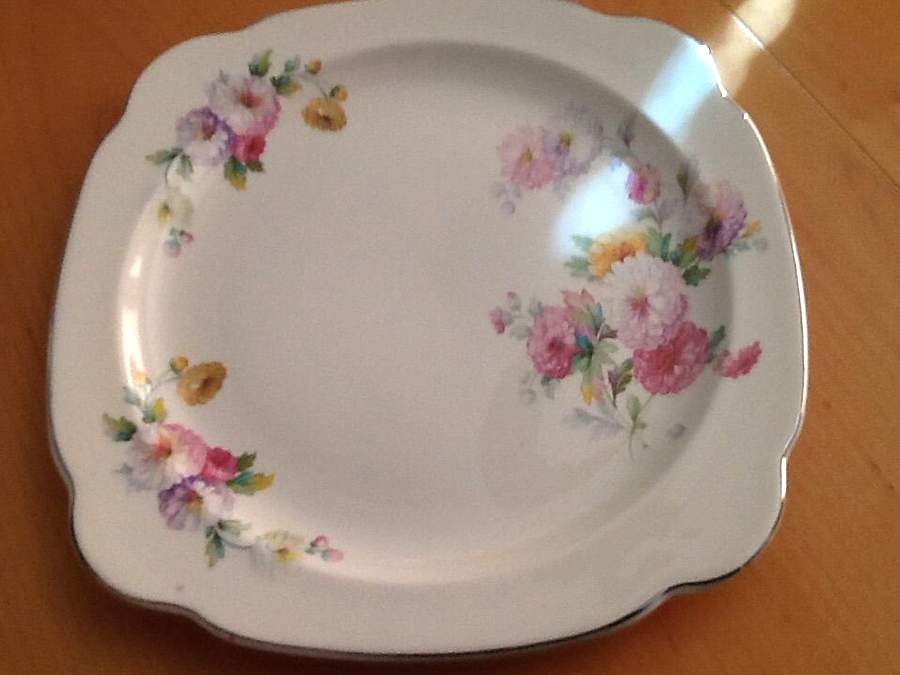 PCP191 (Platinum Trim) Dinner Plate by Paden City-1