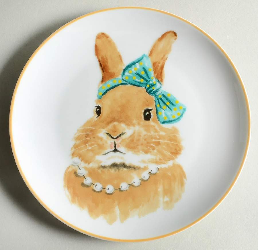 Bunny Faces Salad/Dessert Plate by Pier 1-1