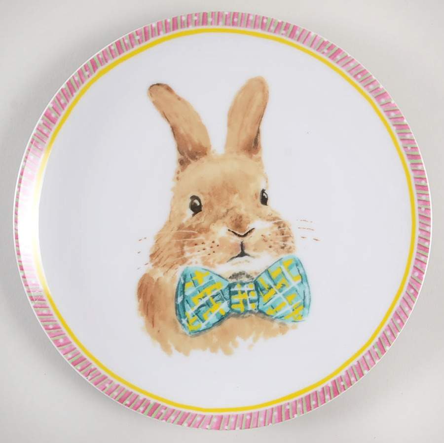 Bunny Faces Salad/Dessert Plate by Pier 1-1