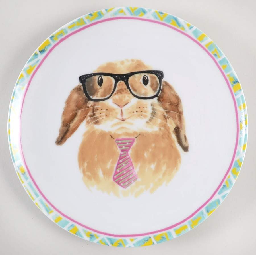 Bunny Faces Salad/Dessert Plate by Pier 1-1