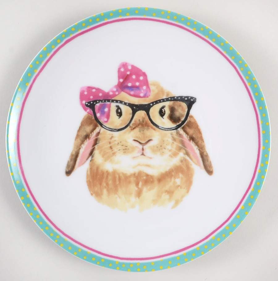 Bunny Faces Salad/Dessert Plate by Pier 1-1