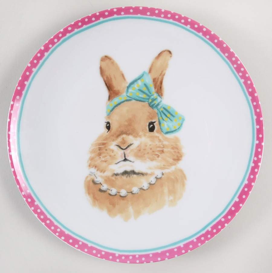 Bunny Faces Salad/Dessert Plate by Pier 1-1