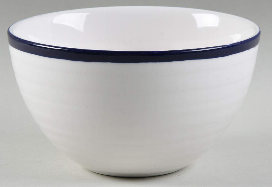 Blue Banded 6" Individual Bowl by Pottery Barn China-1
