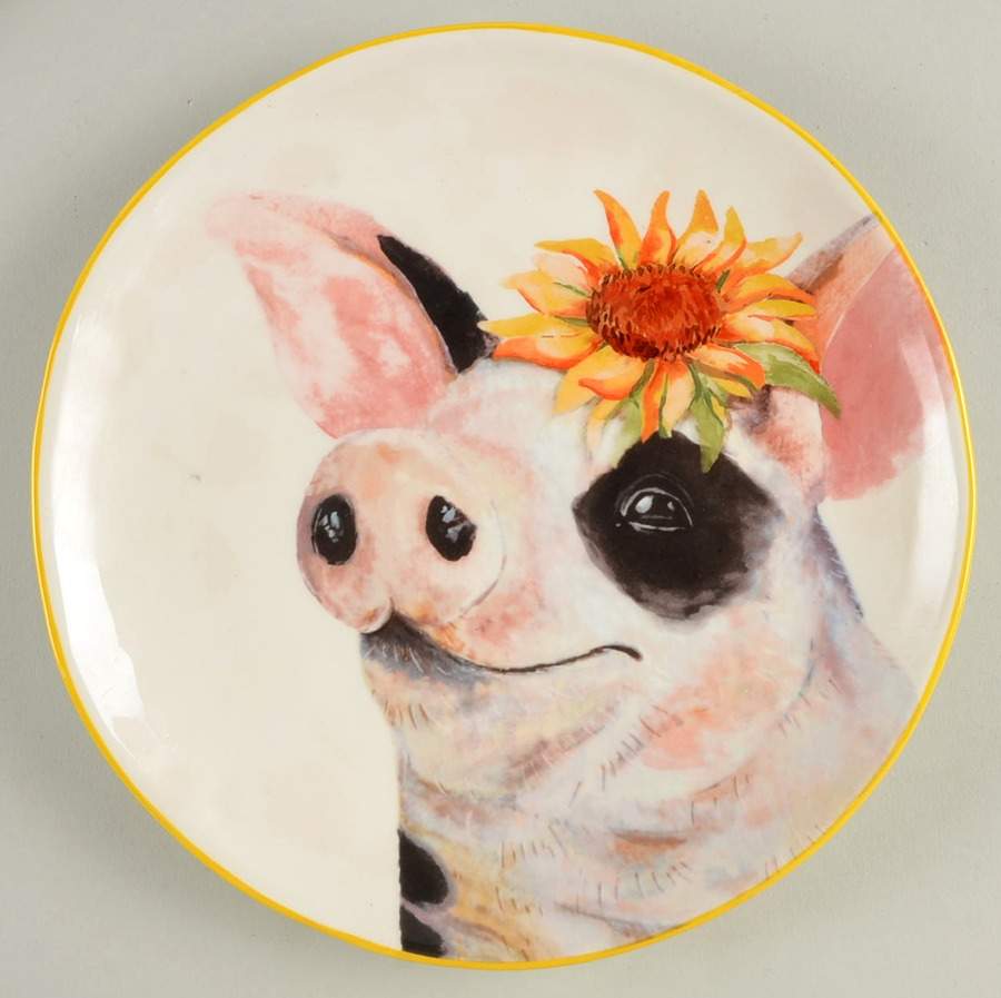 Farm Animals Salad Plate by Pier 1-1