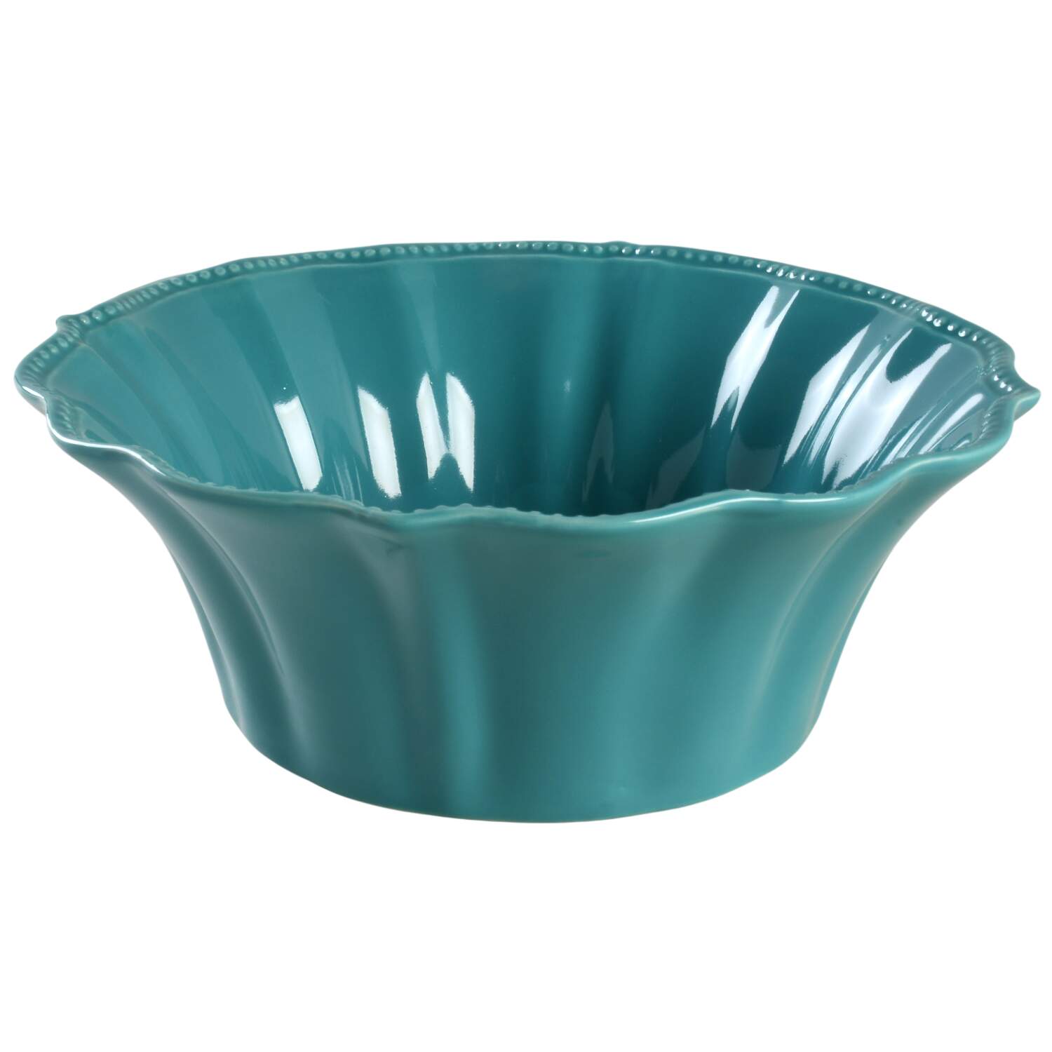 Paige Turquoise 10" Round Serving Bowl by Pioneer Woman-1